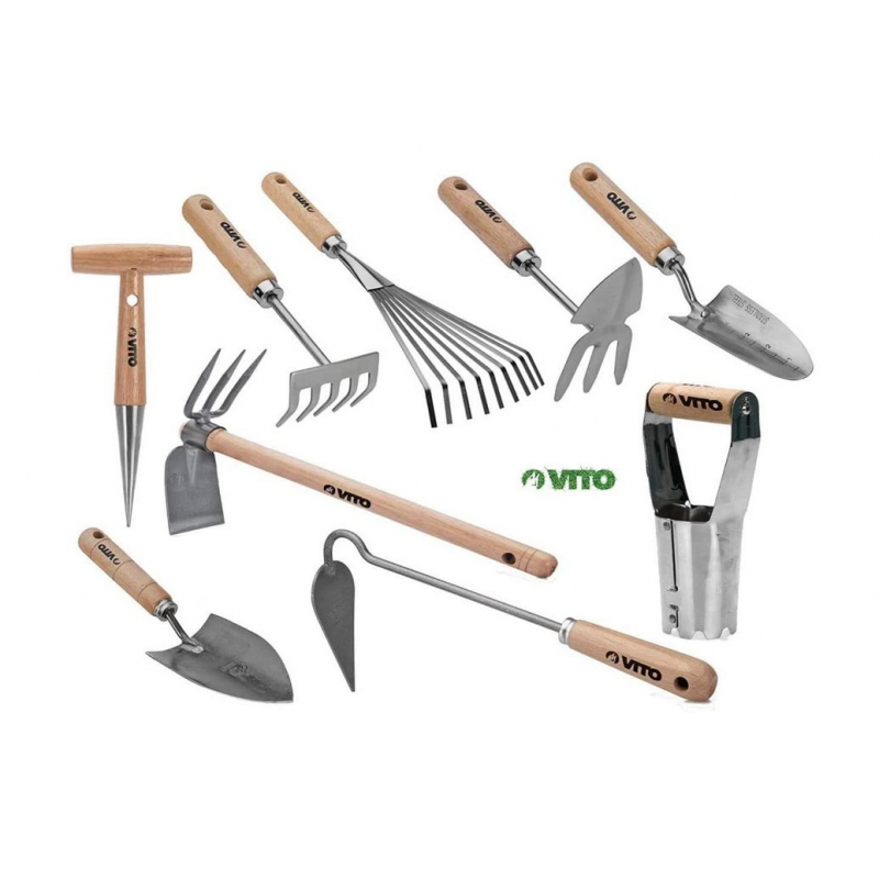 Kit Outils De Jardin Manche Bois Vitogarden Inox Et Fer Forg S La Main Haute Qualit Outils