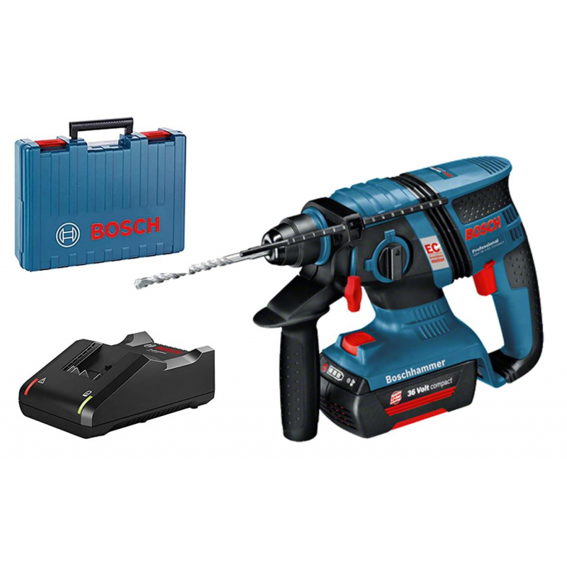 Marteau Perforateur Bosch 36v Batterie Li Ion 1 3 Ah Chargeur Rapide Coffret