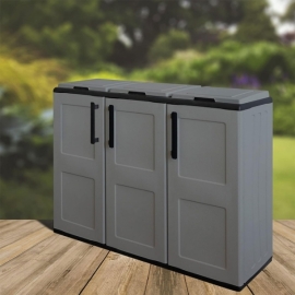 Armoire pour Tri Selectif 3 poubelles univers du pro