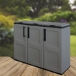 Armoire pour Tri Selectif 3 poubelles univers du pro